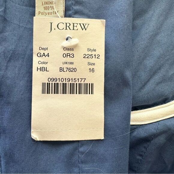 J CREW Taryn Dress Hazel Blue 100% Silk Chiffon Special Occasion Wedding Guest - Picture 7 of 9